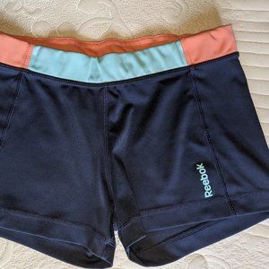 Reebok Playdry Workout Shorts Blue Size Medium